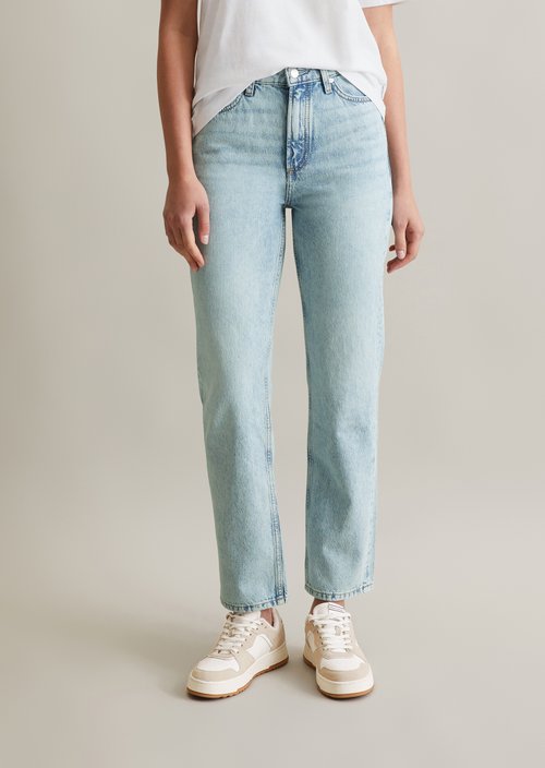 Jeans model Onna straight cropped — Light Blue