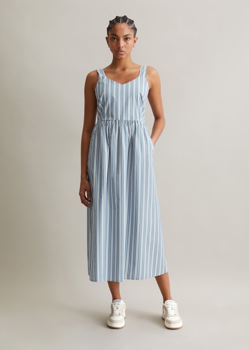 Striped dress Shaped — Medium Blue