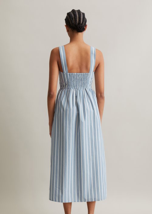 Striped dress Shaped — Medium Blue