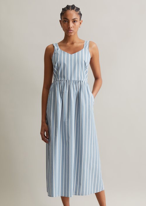 Striped dress Shaped — Medium Blue