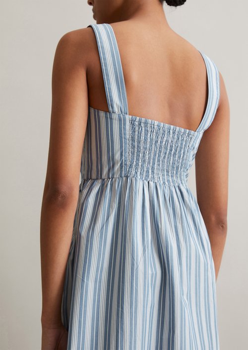 Striped dress Shaped — Medium Blue