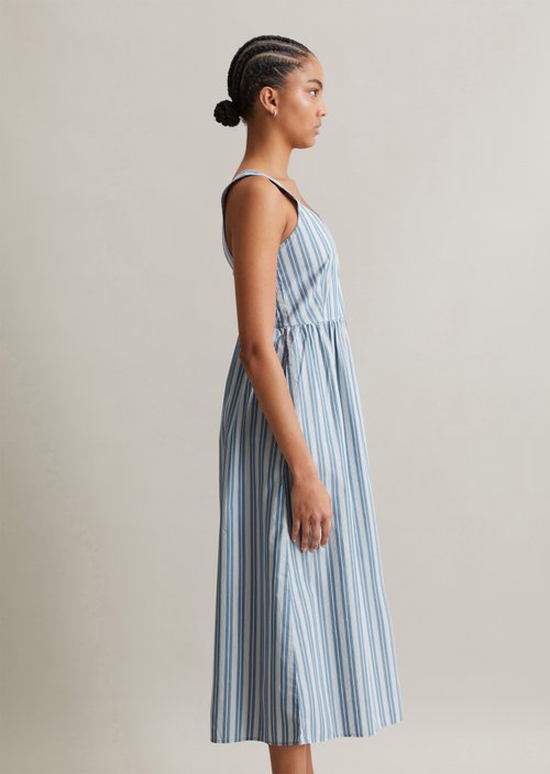 Striped dress Shaped — Medium Blue