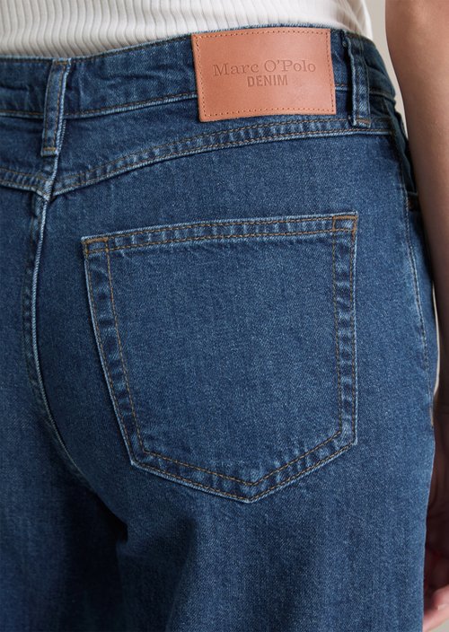 Jeans model Stine barrel cropped — Dark Blue