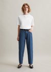 Marc O'Polo Jeans model Stine barrel cropped, Dames, blauw, 29/34, 100% Katoen