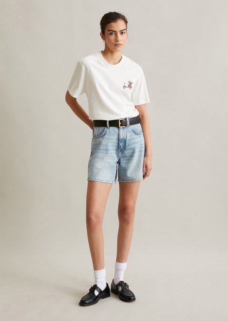 Marc O'Polo Jeansshorts Model Filda relaxed, Damen, blau, Gr. 33, 100% Baumwolle