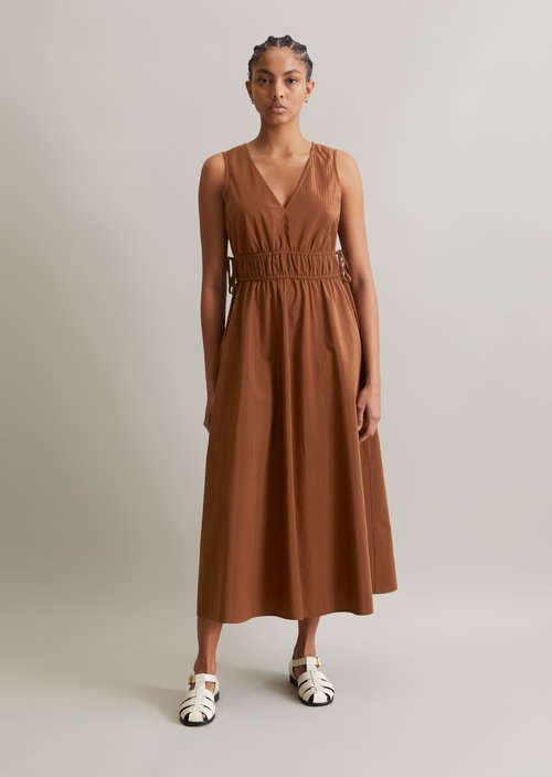 Shaped cotton dress — Melted Chocolate