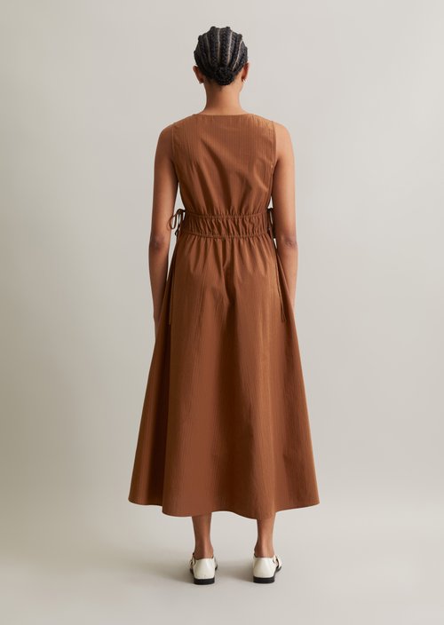 Shaped cotton dress — Melted Chocolate