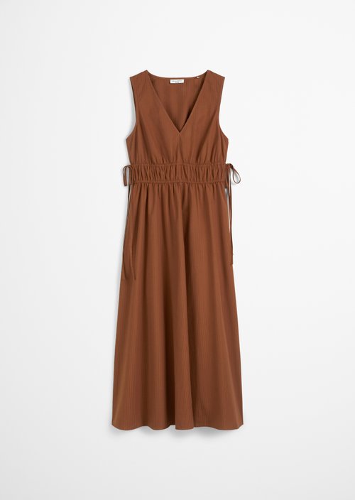 Shaped cotton dress — Melted Chocolate