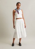 Flared skirt from Broderie Anglaise - white | Skirts | MARC