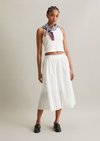 Marc O'Polo Ausgestellter Rock, Damen, Silky weiss, L, 100% Baumwolle