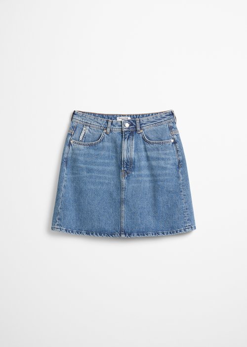 Regular denim mini skirt — Medium Blue