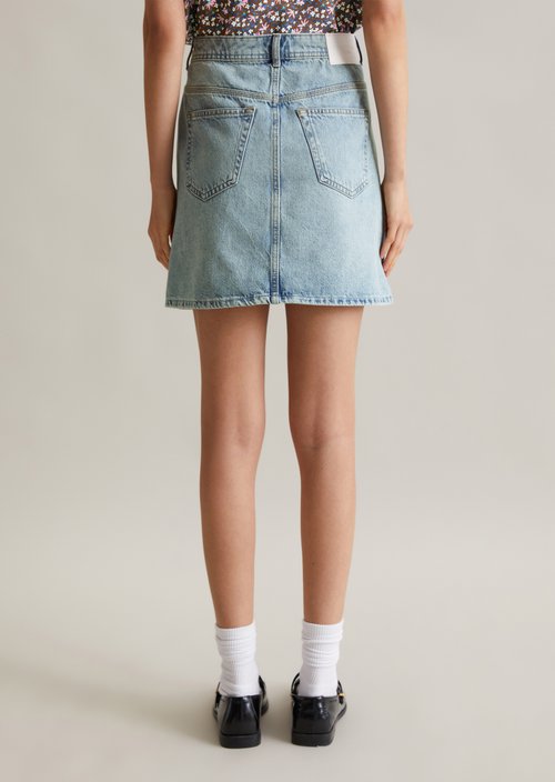 Regular denim mini skirt — Light Blue