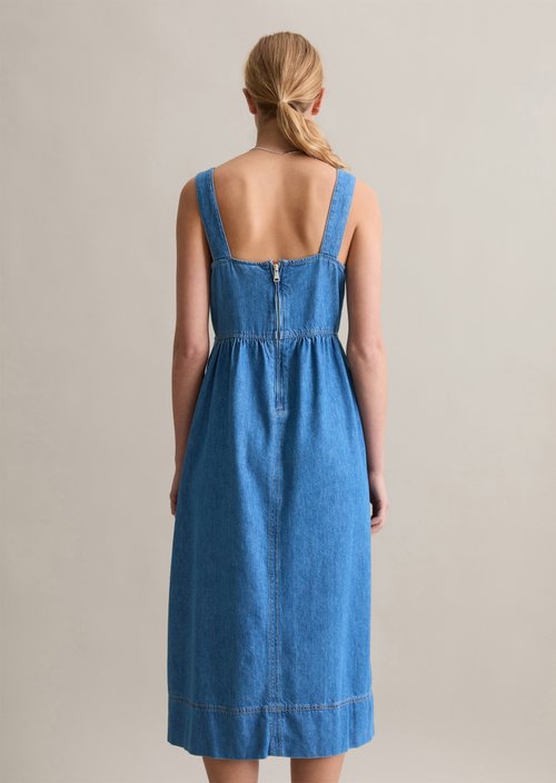 Relaxed denim dress — Aqua