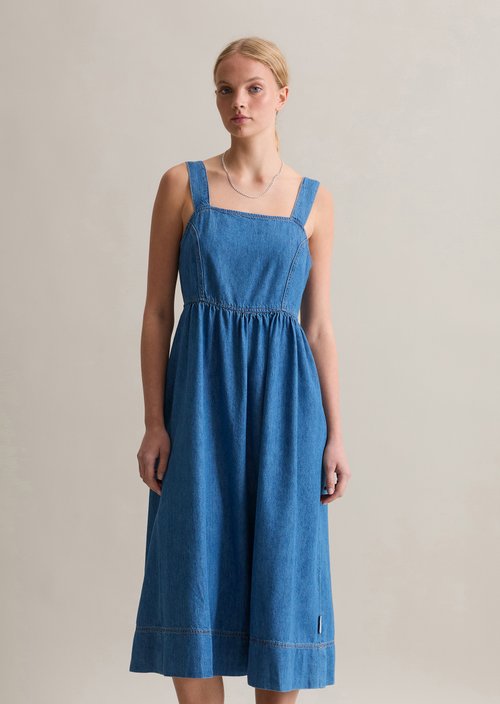 Relaxed denim dress — Aqua