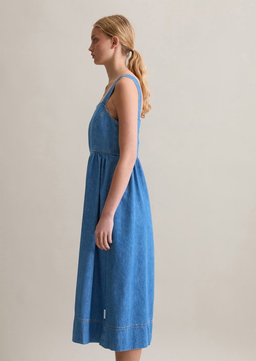 Relaxed denim dress — Aqua