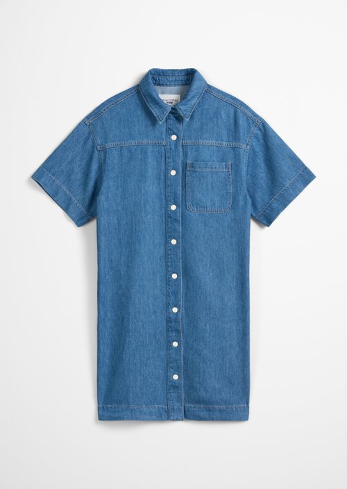 Relaxed denim dress — Aqua