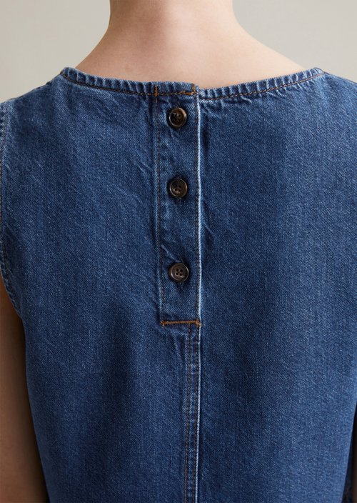 Cropped denim top — Dark Blue