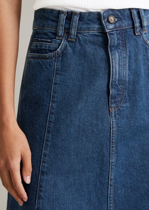 Midi denim skirt midi — Dark Blue