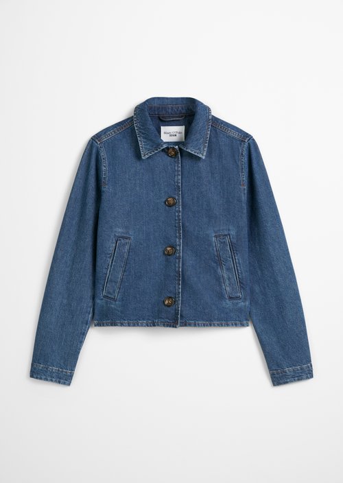 Cropped denim jacket — Dark Blue