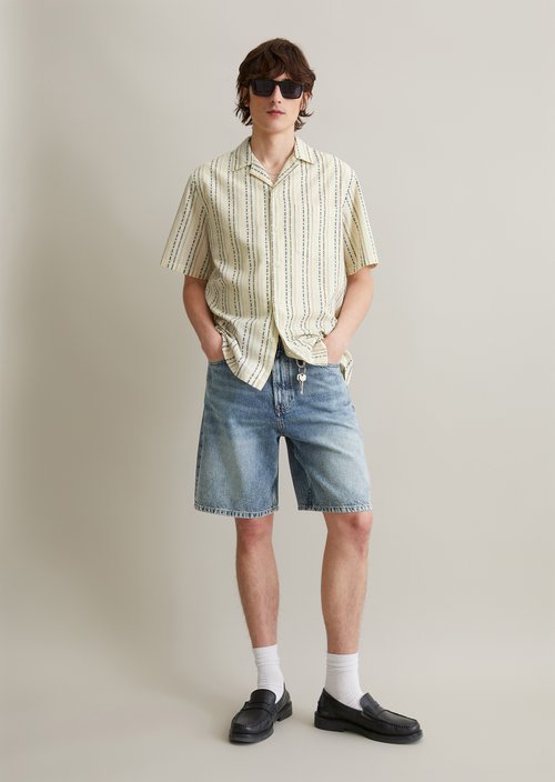 Jeans Doblados Vaqueros Remangados Hombre Pantalones Vaqueros