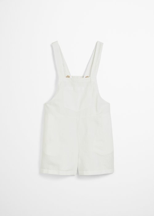 Relaxed short overall — Silky White