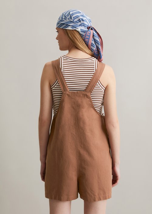 Relaxed short overall — Melted Chocolate