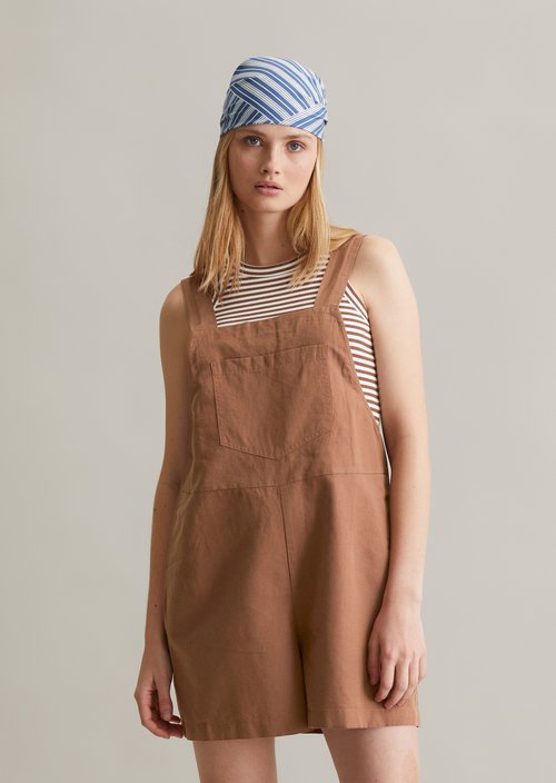 Relaxed short overall — Melted Chocolate