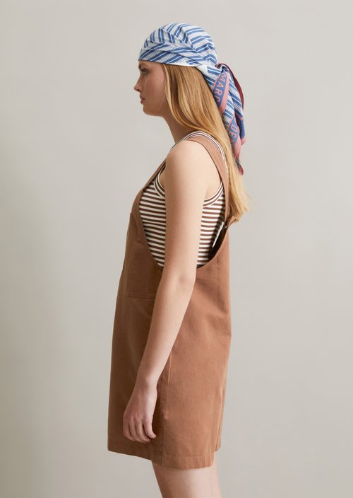 Relaxed short overall — Melted Chocolate
