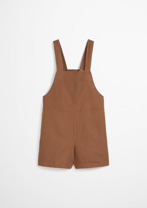 Relaxed short overall — Melted Chocolate