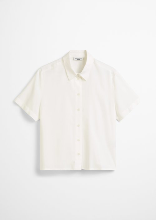 Relaxed short-sleeved blouse — Silky White