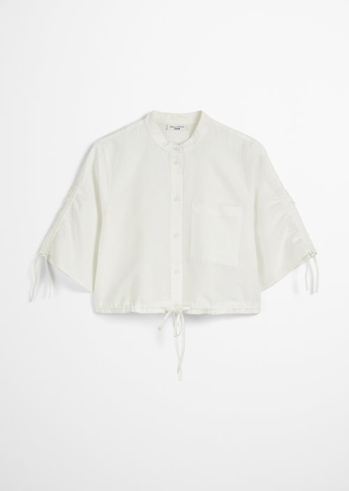Relaxed short-sleeved blouse — Silky White