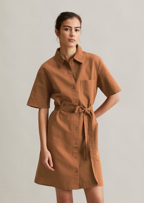 Relaxed shirt dress — Melted Chocolate