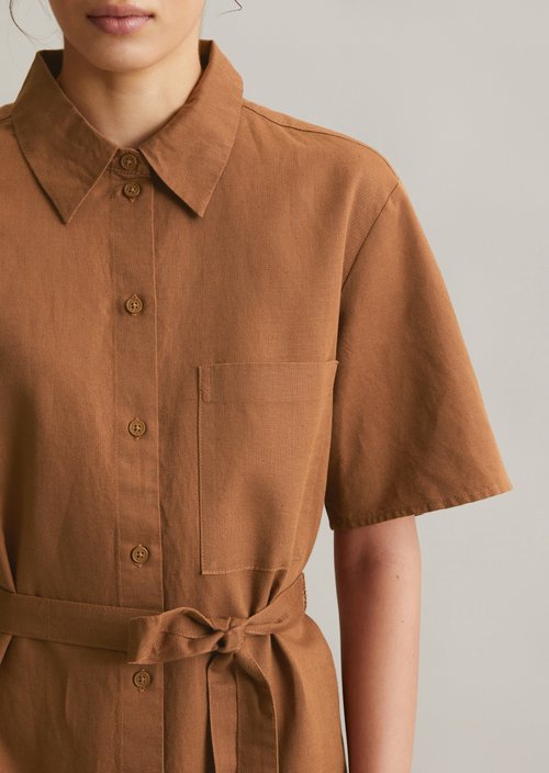 Relaxed shirt dress — Melted Chocolate