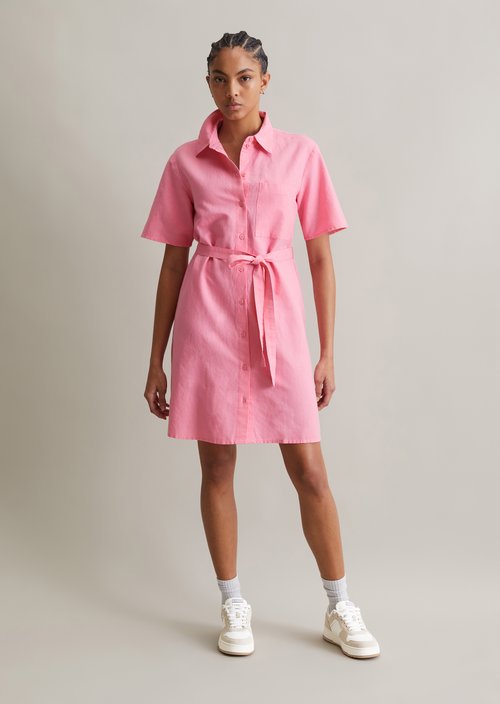 Relaxed shirt dress — Soft Pink