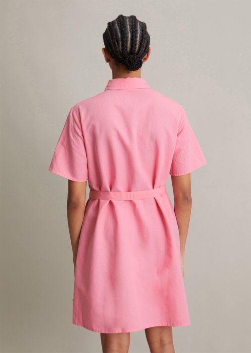 Relaxed shirt dress — Soft Pink