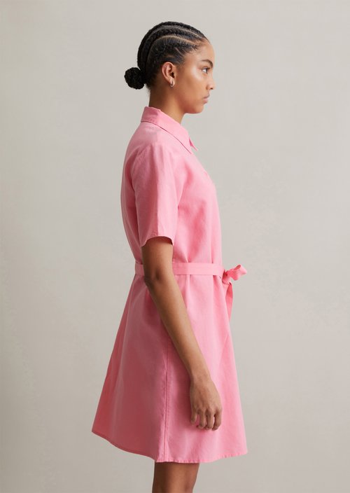 Relaxed shirt dress — Soft Pink