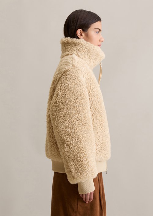 Teddy blouson regular — Sand Melange
