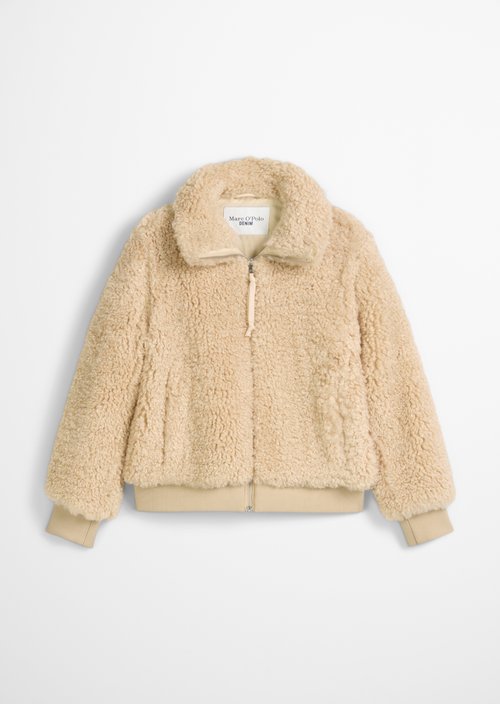 Teddy blouson regular — Sand Melange