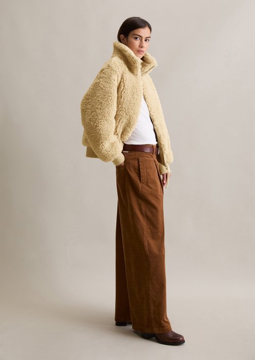 Teddy blouson regular — Sand Melange