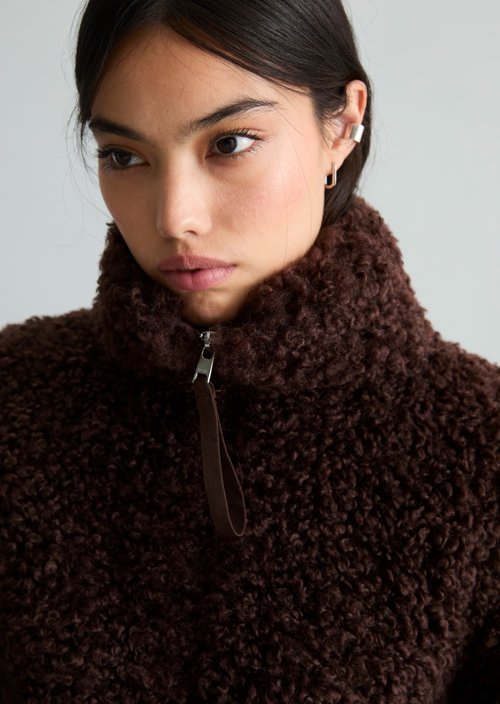 Teddy blouson regular — Espresso Brown