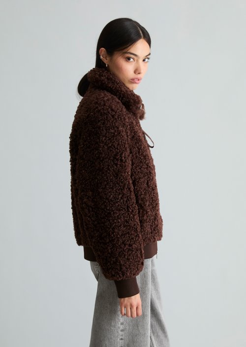 Teddy blouson regular — Espresso Brown