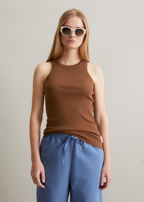 DfC ribbed top slim — Melted Chocolate