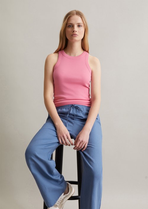 DfC ribbed top slim — Soft Pink