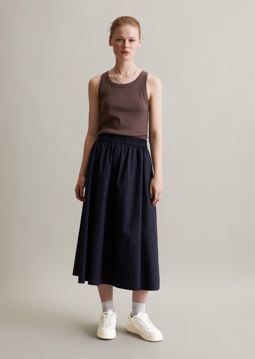 Ribbed tank top slim — Brown Coffee