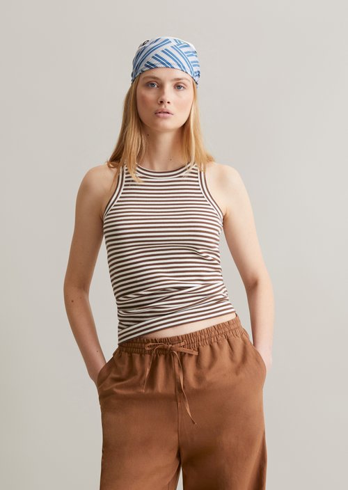 DfC ribbed top slim — Medium Brown