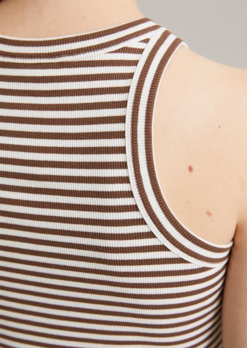 DfC ribbed top slim — Medium Brown