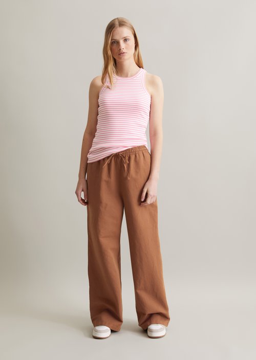 DfC ribbed top slim — Medium Pink