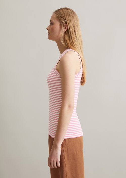 DfC ribbed top slim — Medium Pink