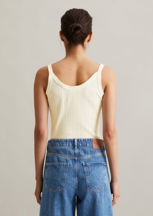 Pointelle top slim — Dandelion Dust
