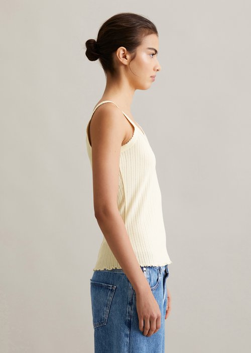 Pointelle top slim — Dandelion Dust